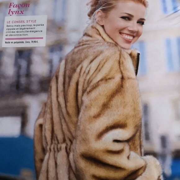 NWT ZARA FAUX FUR COAT JACKET SIZE M - Picture 3 of 3